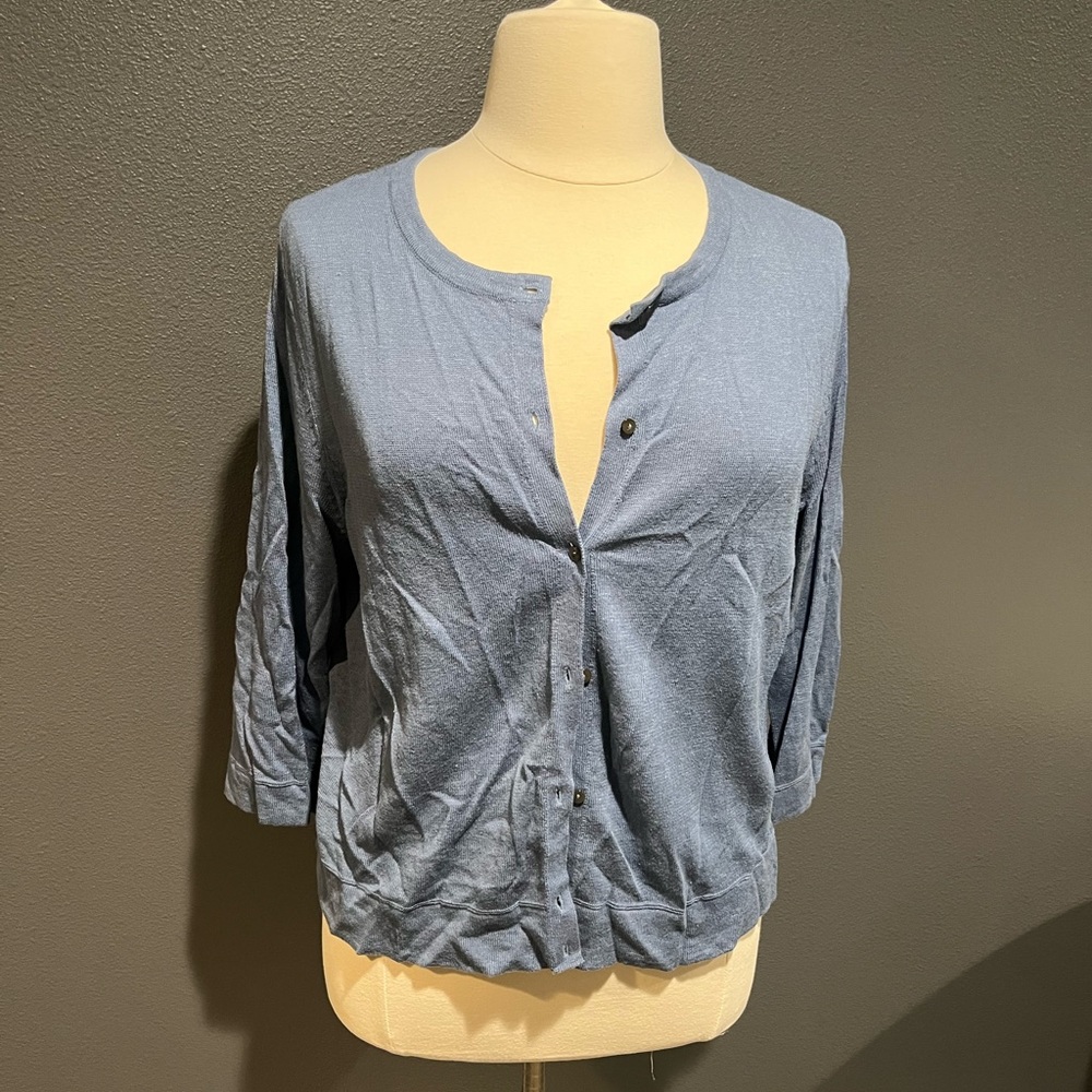 J Jill slate blue cardigan, XL